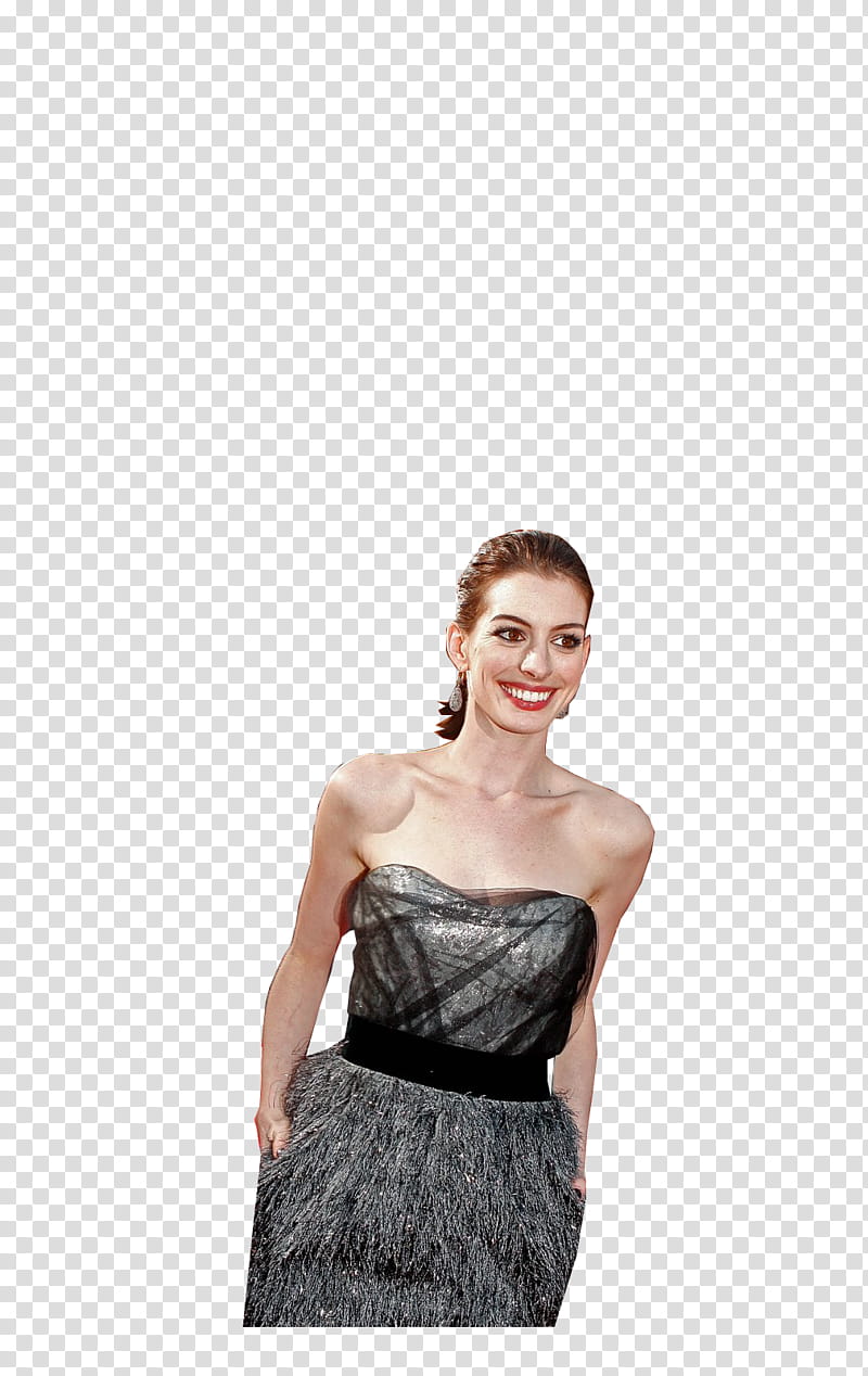 Anne Hathaway Red Carpet transparent background PNG clipart