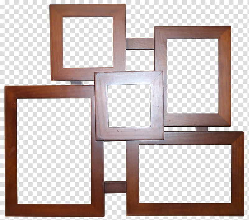 Wooden Frame  HB, brown wooden collage frame transparent background PNG clipart