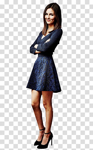 Victoria Justice Singua editions, woman wearing blue dress transparent background PNG clipart