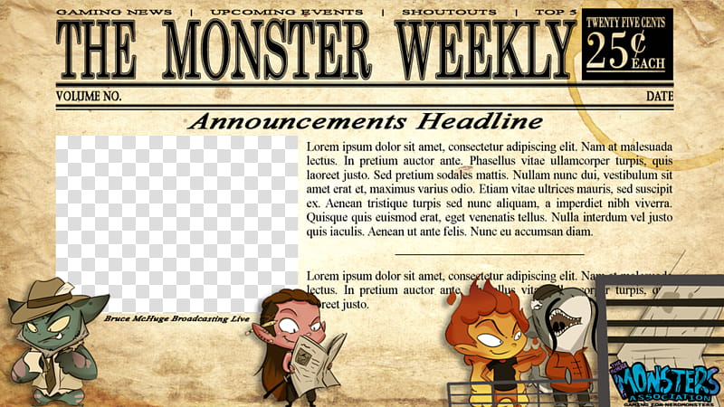 The Monster Weekly, Twitch Overlay Commission transparent background PNG clipart
