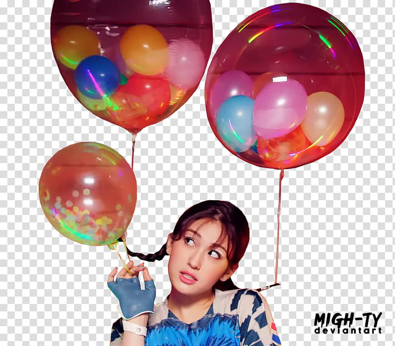 woman holding balloons transparent background PNG clipart