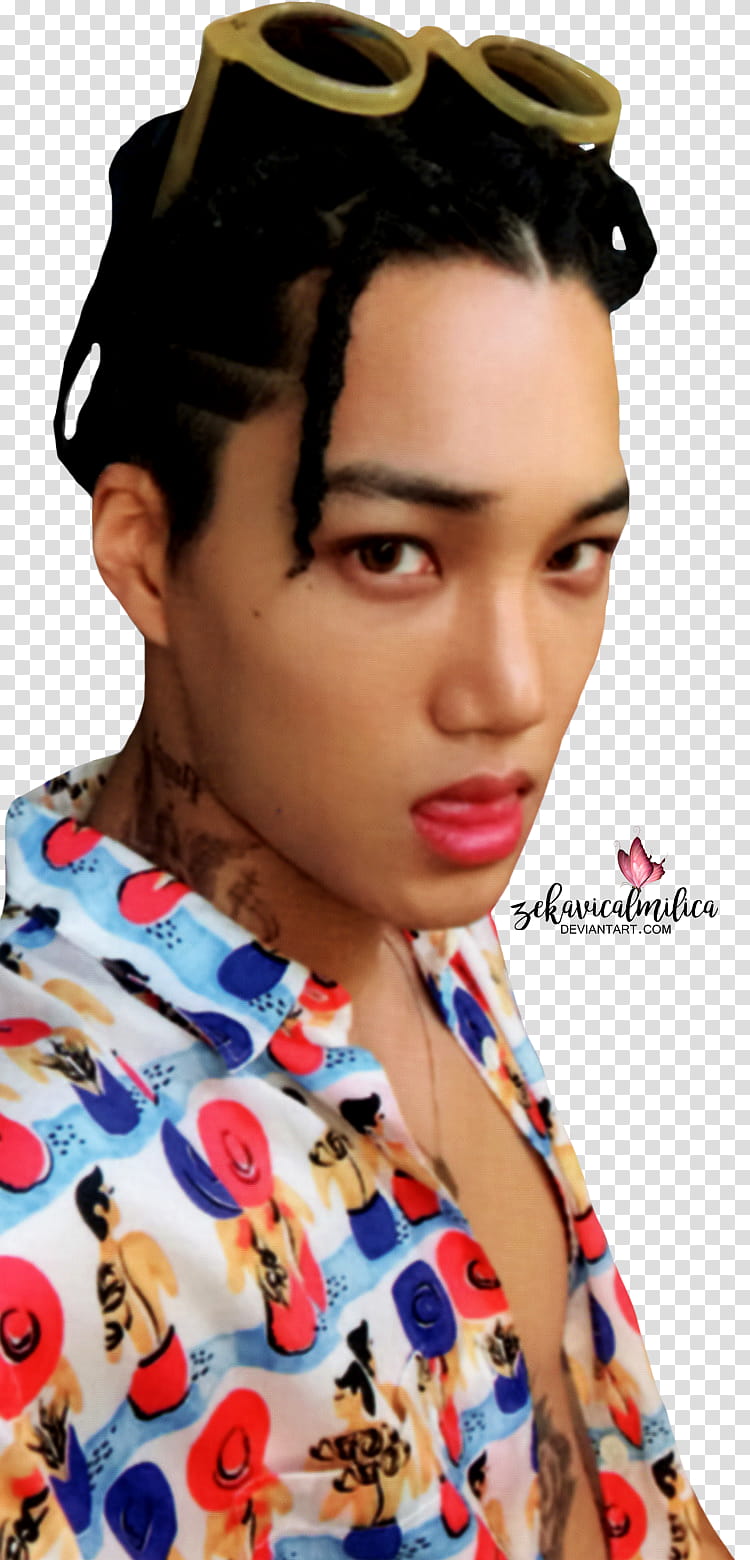 EXO Kai The War, man showing his tongue transparent background PNG clipart