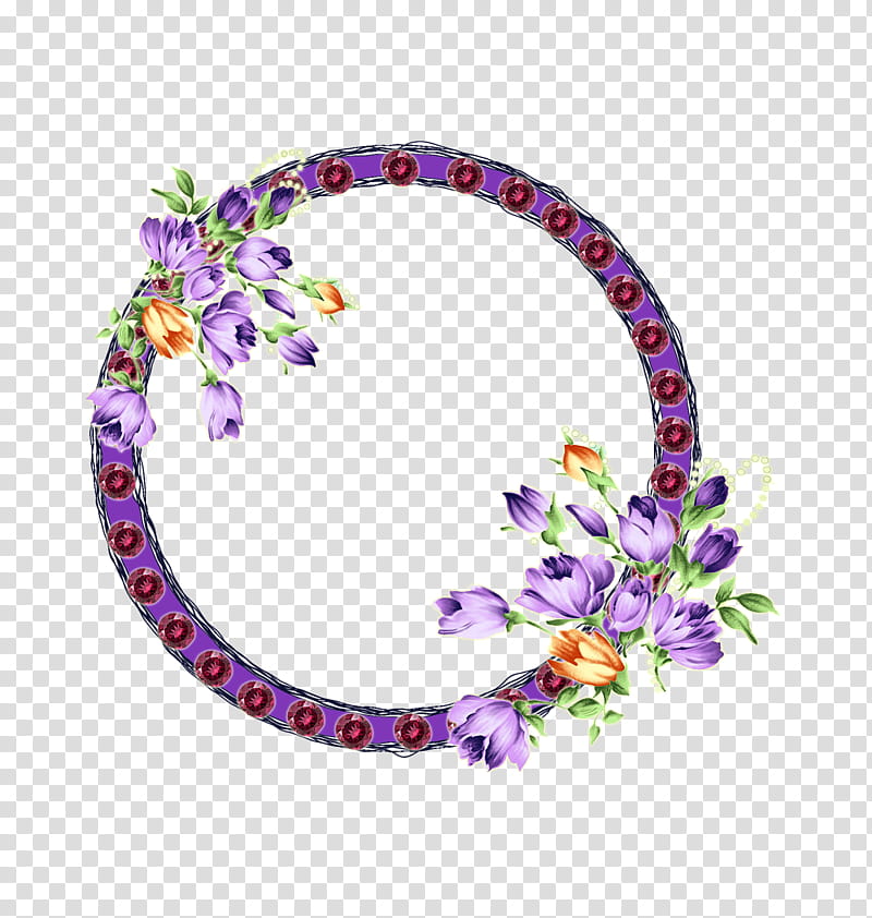 lilac frame with flowers, purple floral border frame transparent background PNG clipart