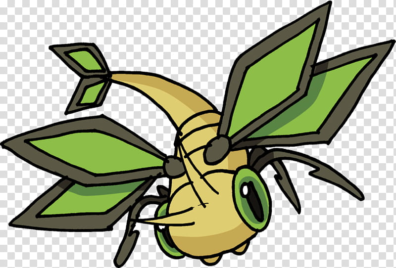 Green Leaf, Vibrava, Trapinch, Flygon, Bulbapedia, Video Games, Yellow, Insect transparent background PNG clipart