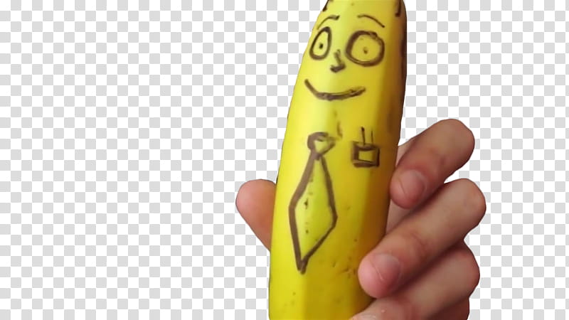 Rubius y Alfredito, person holding ripe banana transparent background PNG clipart