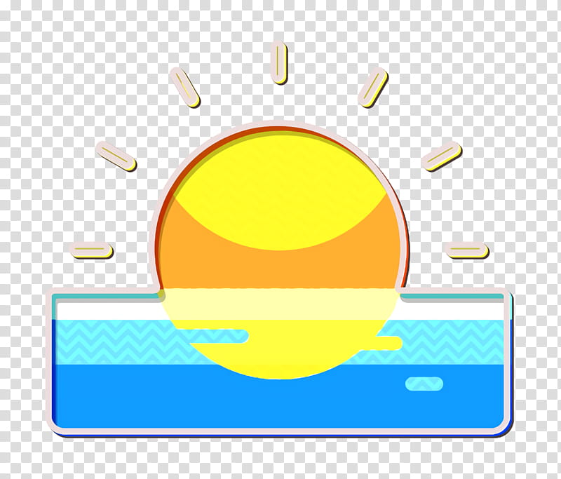 Sea icon Weather icon Sunrise icon, Yellow transparent background PNG clipart