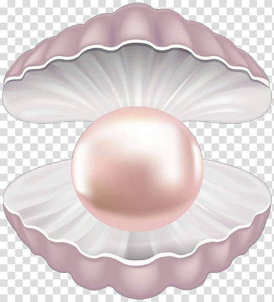 pink pearl, Cartoon transparent background PNG clipart