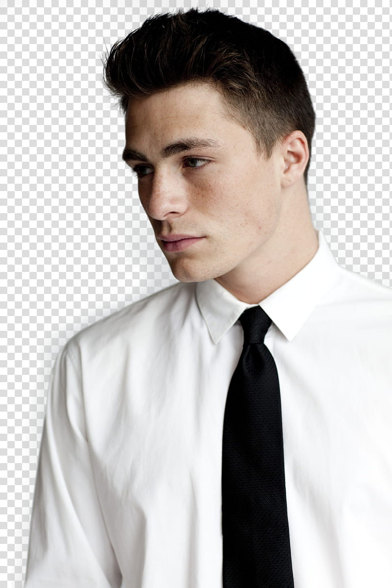 Colton Haynes, man in white dress shirt transparent background PNG