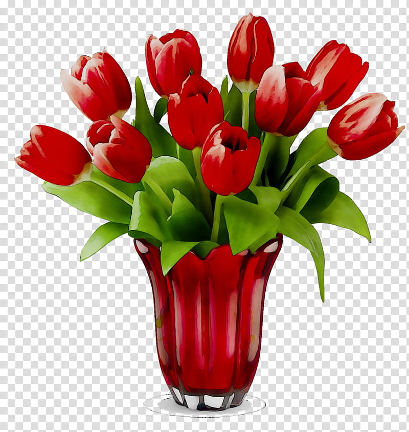 Lily Flower, Tulip, Floral Design, Cut Flowers, Flower Bouquet, Petal, Red, Vase transparent background PNG clipart