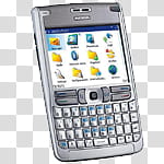 Mobile phones icons, e, gray QWERTy phone illustration transparent background PNG clipart