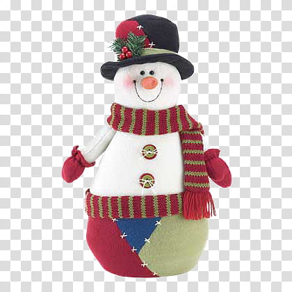 snowman in red scarf transparent background PNG clipart