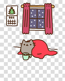 Pusheen Christmas Card  Things your cat wants for Christmas   threelittlebearscouk
