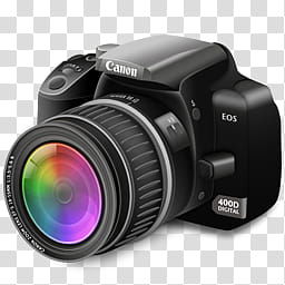 Camera Icon, Camera Color Lens_x, black Canon EOS D camera transparent background PNG clipart