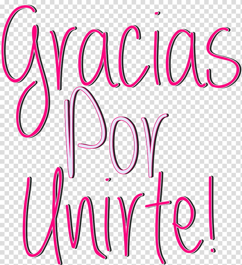 Texto Gracias Por Unirte transparent background PNG clipart