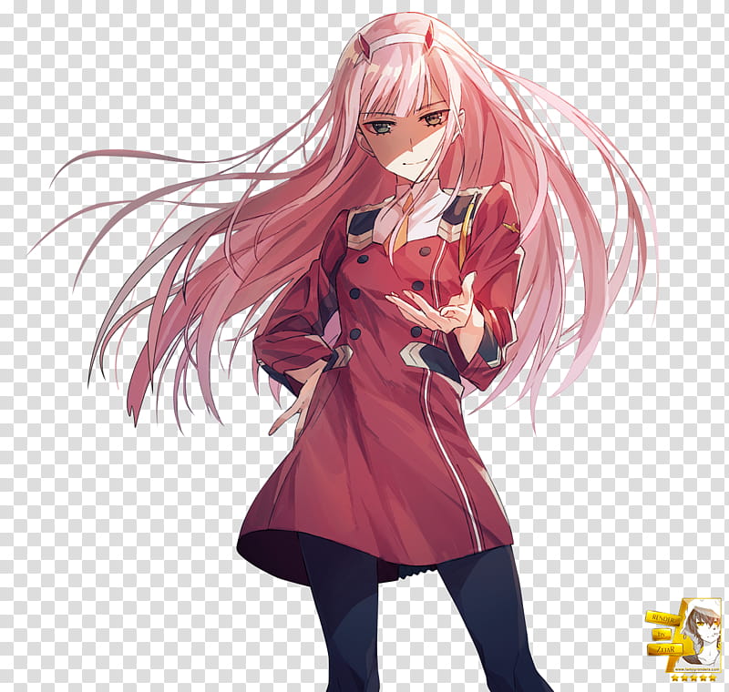Free download | Render Zero Two Darling in the FranXX, standing woman with  pink hair illustration transparent background PNG clipart | HiClipart