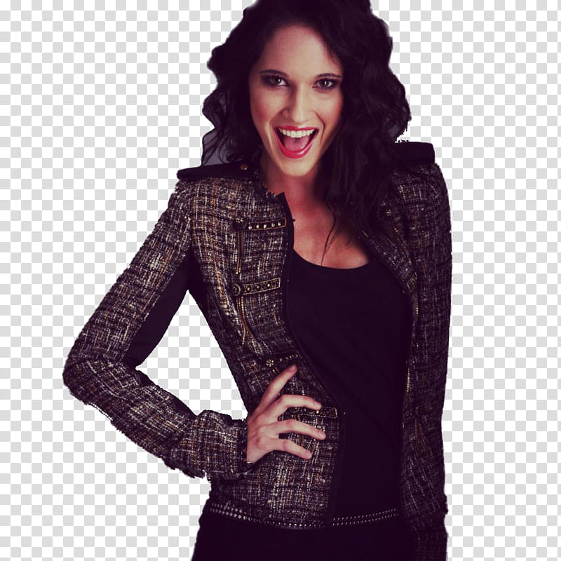 Lodovica Comello, women's brown multi-colored blazer transparent background PNG clipart