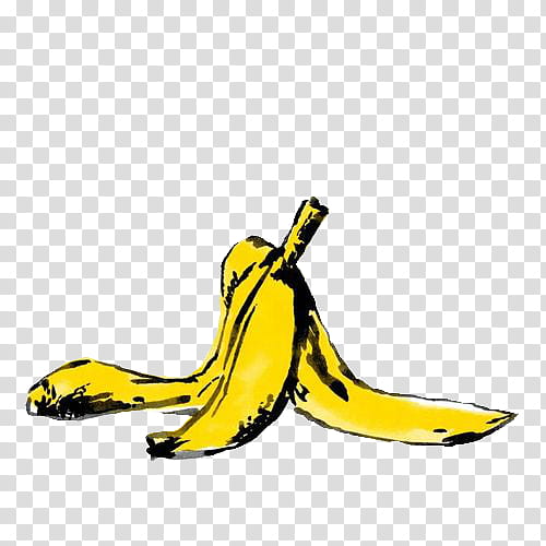 yellow banana peel illustration transparent background PNG clipart