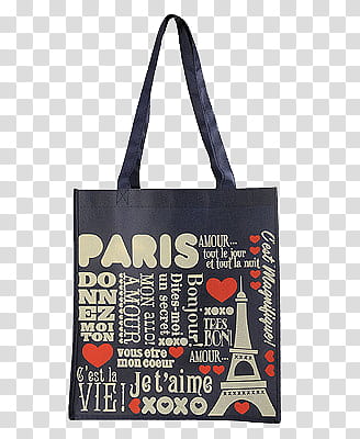 , black, red, and beige Eiffel Tower print shoulder bag transparent background PNG clipart