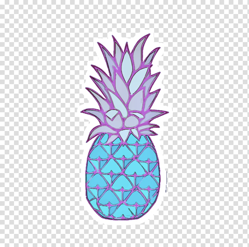 Pineapple, Ananas, Fruit, Purple, Violet, Plant, Turquoise, Pink transparent background PNG clipart