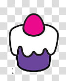 melted cupcake illustration transparent background PNG clipart