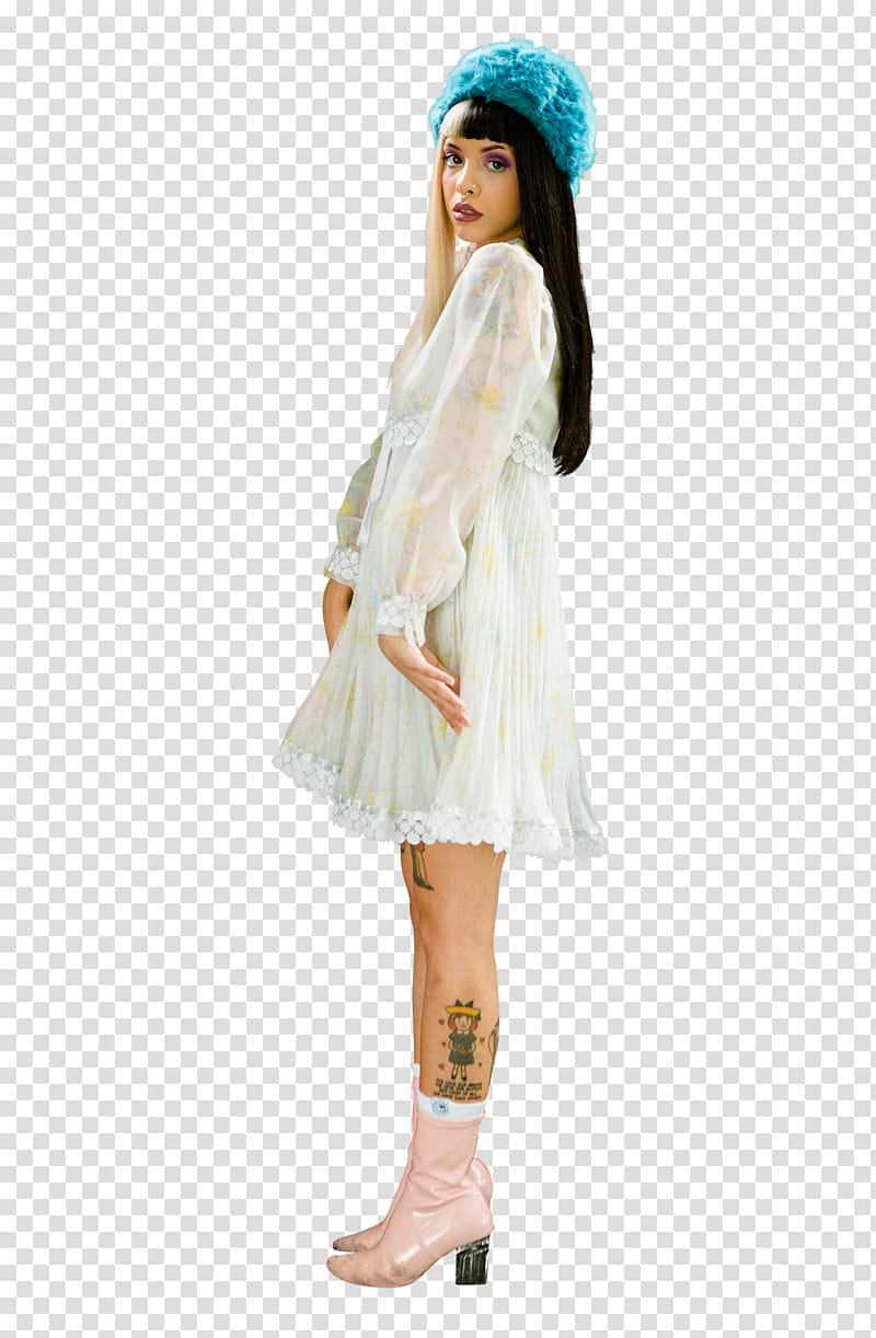 Melanie Martinez, woman wearing white dress transparent background PNG clipart