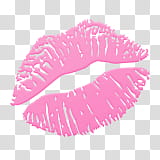 Aesthetic pink mega , kiss mark illustration transparent background PNG clipart