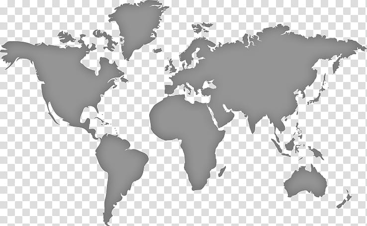 Globe, World, World Map, Flat Design, Black And White transparent background PNG clipart