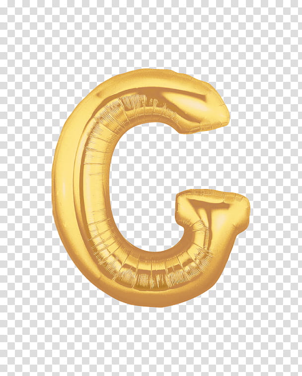 gold-colored letter G balloon transparent background PNG clipart