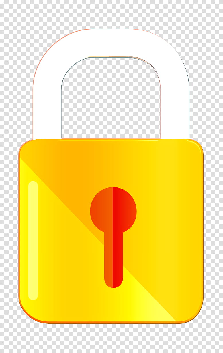 Lock icon Business icon Padlock icon, Yellow, Material Property, Security, Hardware Accessory transparent background PNG clipart