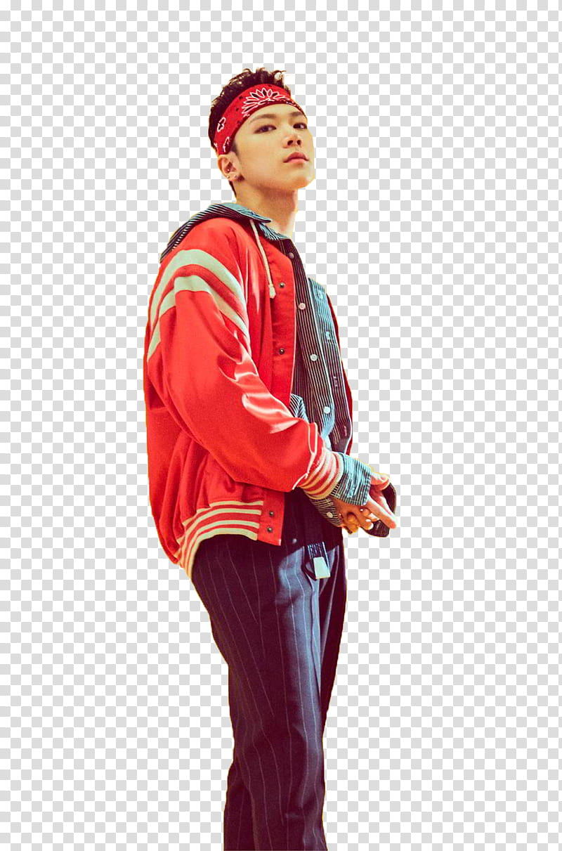 Ten NCT, man wearing varsity jacket and blue denim jeans transparent background PNG clipart