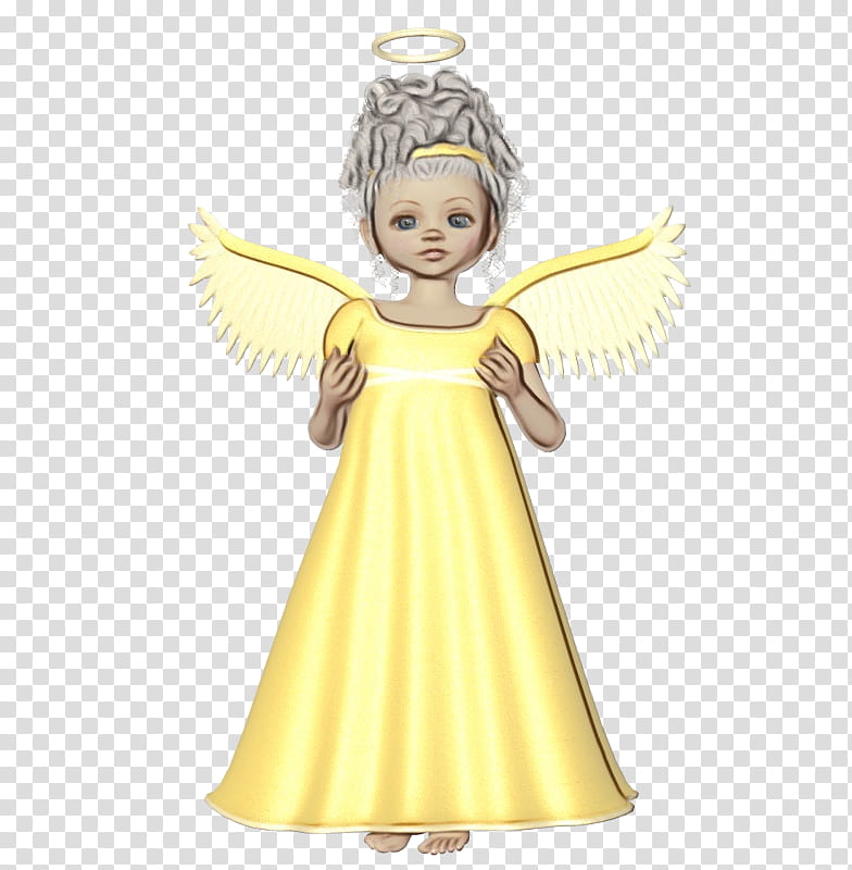 Watercolor Holiday, Paint, Wet Ink, Costume, Istx Euesg Clase50 Eo, Yellow, Costume Design, Angel M transparent background PNG clipart