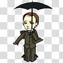 BBC Sherlock Mycroft, person holding umbrella transparent background PNG clipart