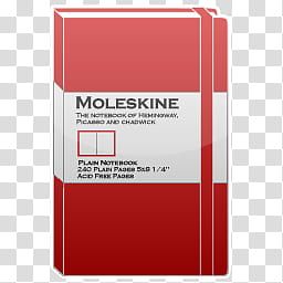 Moleskine Icons v, MS_Gloss_Moleskine_Red transparent background PNG clipart