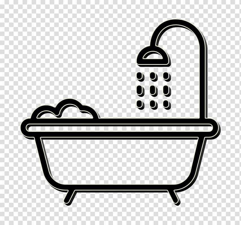 Bathroom icon Hotel services icon Bathtub icon, Bathroom Accessory, Coloring Book transparent background PNG clipart