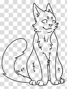 FREE Warrior Cats Linearts, cat illustration transparent background PNG clipart