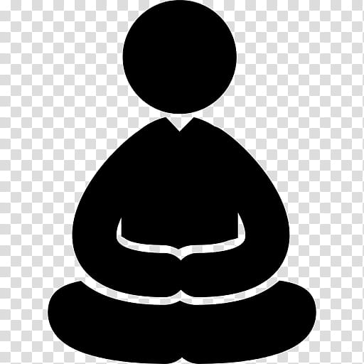 Yoga, Sitting, Meditation, Posture, Relaxation, Asana, Blackandwhite, Headgear transparent background PNG clipart
