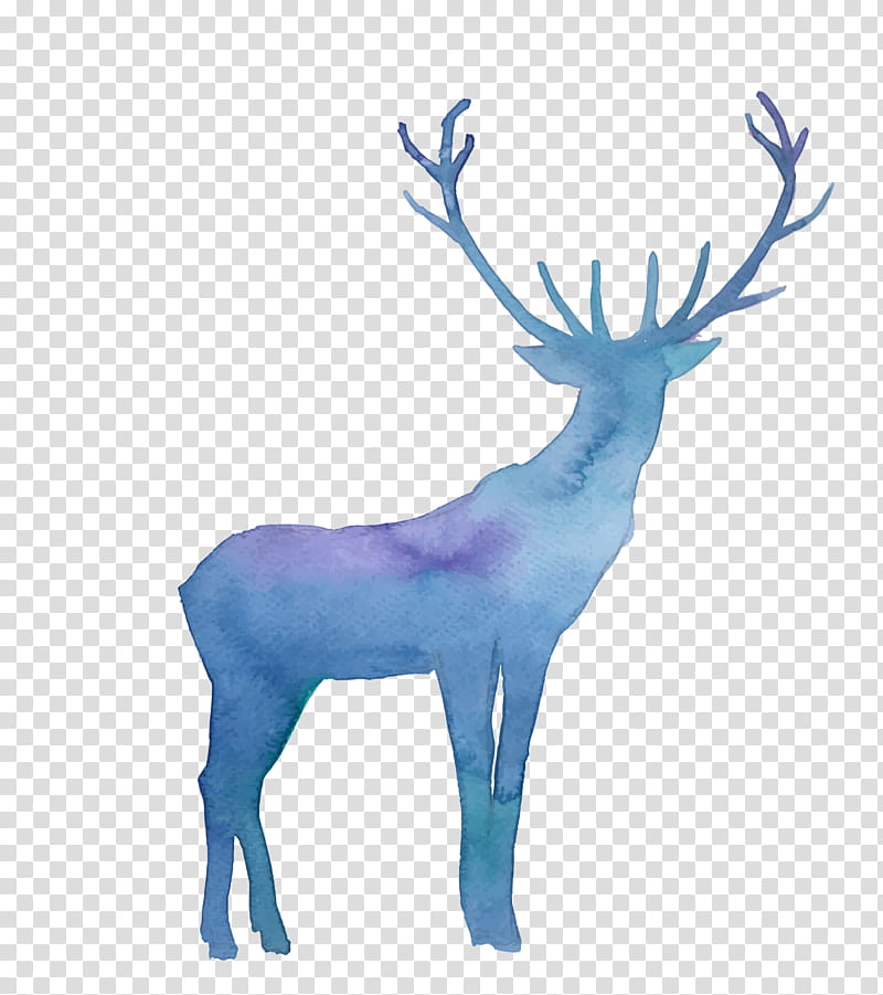 Watercolor Drawing, Deer, Moose, Elk, Watercolor Painting, Logo, Reindeer, Antler transparent background PNG clipart
