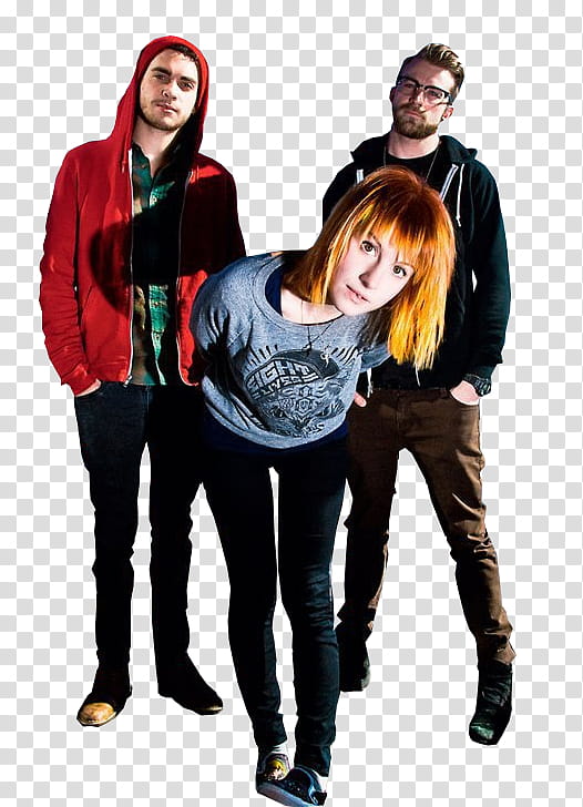 NEW PARAMORE S, three person posing for transparent background PNG clipart