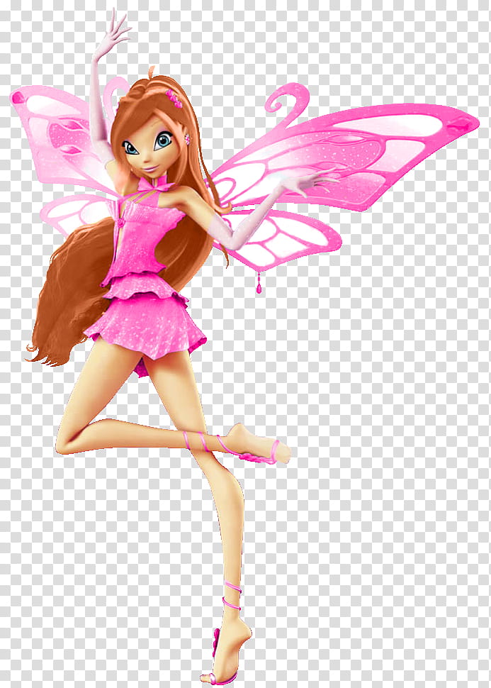 Winx d Andy Enchantix , pink fairy graphic transparent background PNG clipart