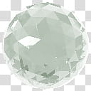 Crystalisman QT Dock Icon Set, ct_Goshenite_x, gray ball illustration transparent background PNG clipart
