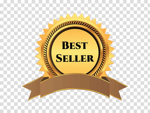 Logo Best Seller, Bestseller, Book, Publishing, Author, Sales, New York Times Best Seller List, Gold Bag transparent background PNG clipart