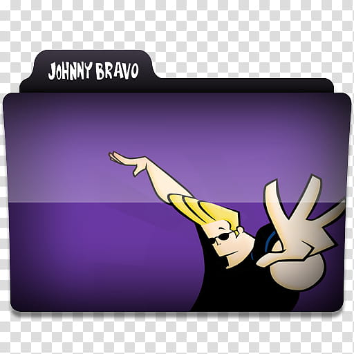 Mac TV Series Folders I J, Johnny Bravo folder illustration transparent background PNG clipart