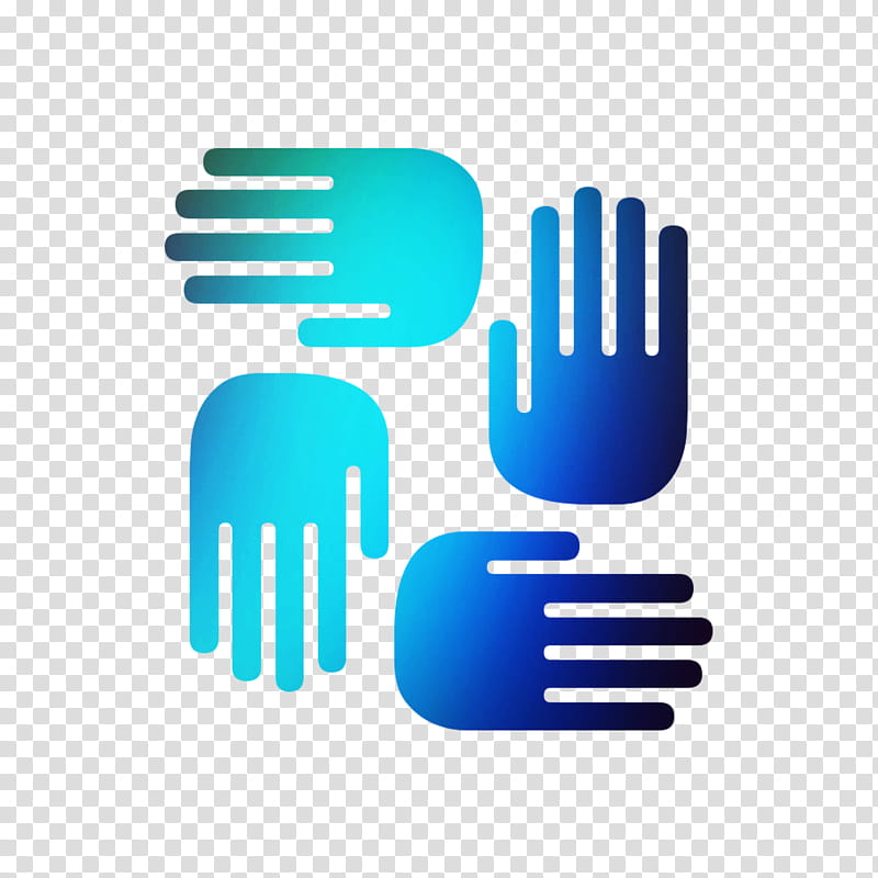 Volunteering Blue, Logo, Hand, Company, Computer Software, Emergency, Public Sector, Finger transparent background PNG clipart