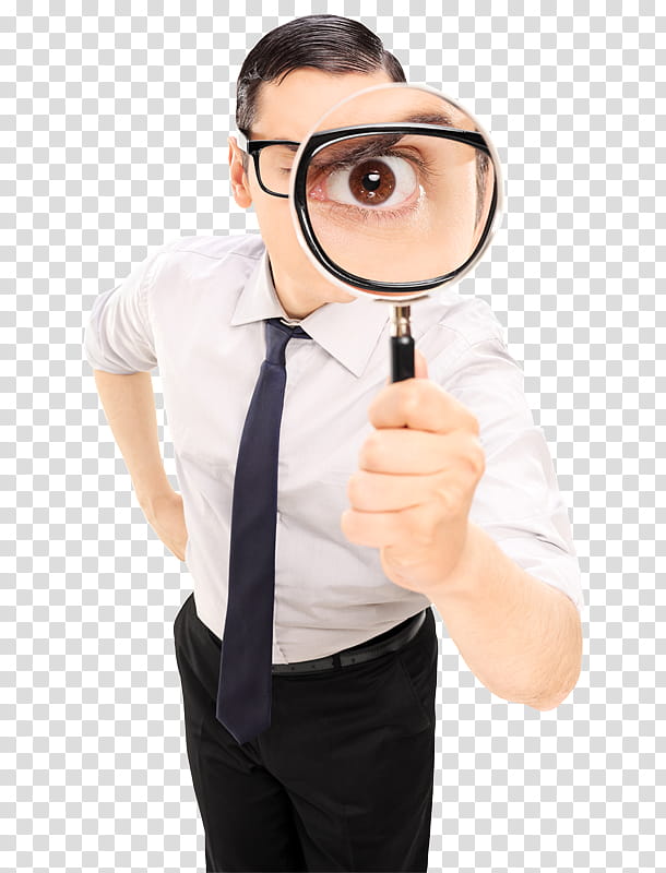 man with magnifying glass png