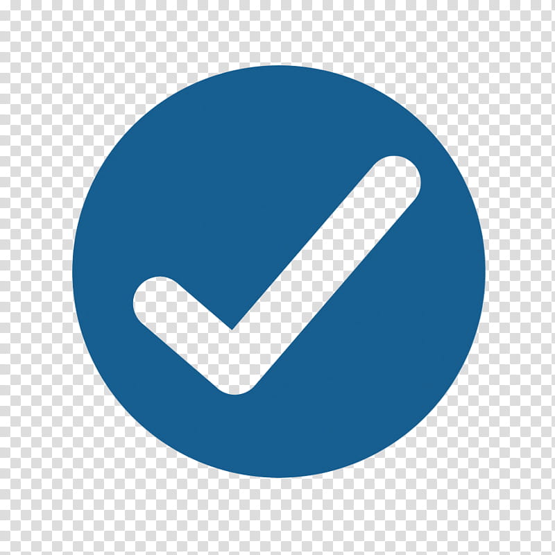 Blue Check Mark, Checkbox, Logo, Hand, Electric Blue, Finger, Symbol, Circle transparent background PNG clipart