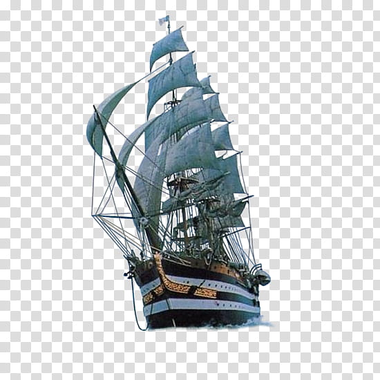 sailing, black and blue ship transparent background PNG clipart