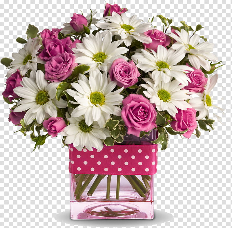 Pink Flower, Floristry, Teleflora, Polka, Polka Dot, Flower Bouquet, Floral Design, Cut Flowers transparent background PNG clipart