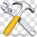 Oxygen Refit, _folder-properties, grey claw hammer and adjustable wrench transparent background PNG clipart