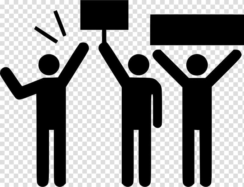 Protest Text, Pictogram, Demonstration, Strike Action, Black And White
, Silhouette, Line, Communication transparent background PNG clipart