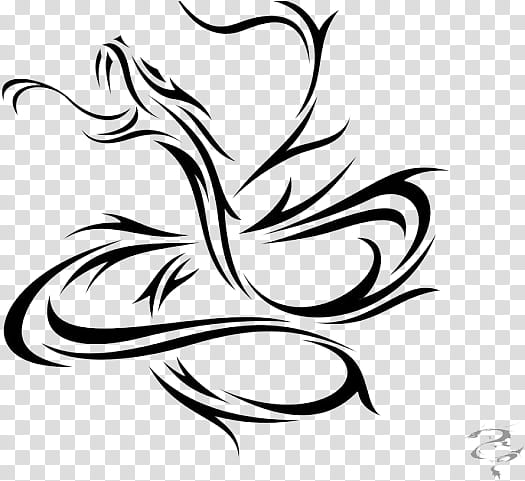 Hand drawn tribal snake